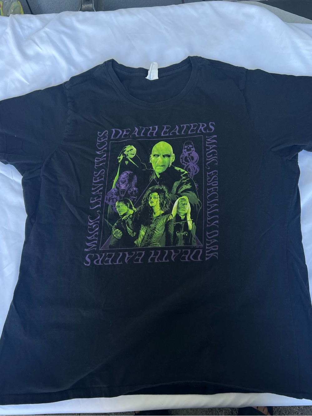 Death Eater Harry Potter Spooky Halloween Graphic Tee Black Cotton Wizard Shirt